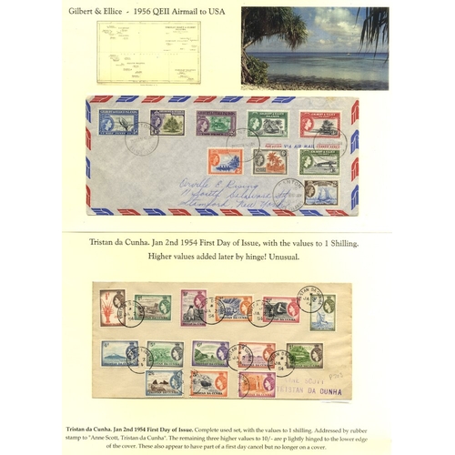 137 - BRITISH COMMONWEALTH KGVI-QEII defins used on covers, all multi franked incl. airmails, registered, ... 