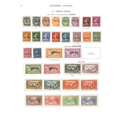 147 - ANDORRA 1928-35 Spanish PO's incl. 1928 o/pt to 1p and 1929 to 4p, French PO's with 1931 to 20f (exc... 