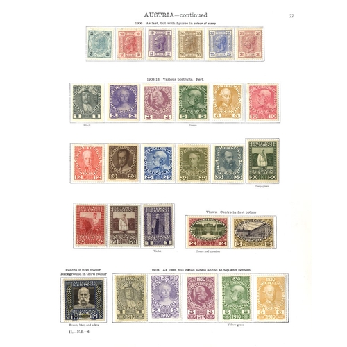 148 - AUSTRIA 1858-1936 extensive range with 1858 10sk (fault, Cat. £1500) then a range of defins from 190... 