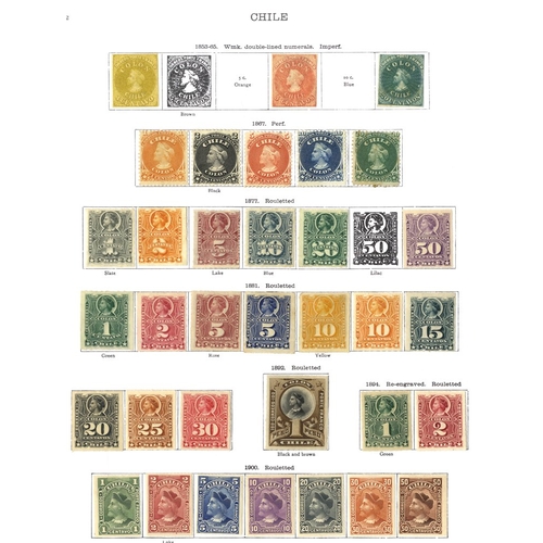 155 - CHILE 1861-1936 attractive range with 1867 to 20c, 1878-98 Roulettes, 1905 set, 1910, 1911 & 1936 se... 