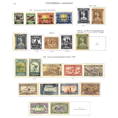 157 - COLOMBIA 1870-1935 with a few early types and later with 1932 Air 2p and 1934 Air o/pts, 1935 Olympi... 