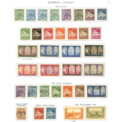 167 - FRENCH COLONIES (ALGERIA) 1924-36 range of 100 incl. 1924 set (31 vals) and 1930 etc. (Cat. £400) an... 