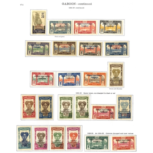 170 - FRENCH COLONIES (GABON) 1892-1932 with 1904 1f and 1910 50c plus the scarce 1f & 2f, set to 5f, 1924... 