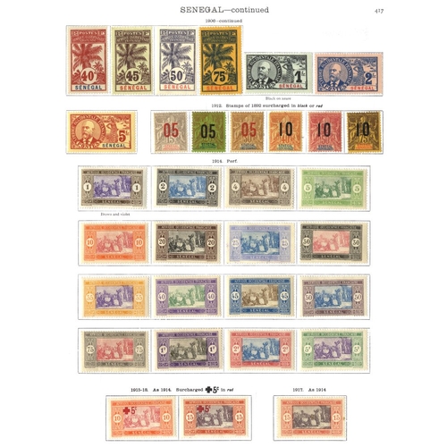 182 - FRENCH COLONIES (SENEGAL) with earlier issues incl. 1887 15 on 20c, some 1892 issues and 1900 to 50c... 