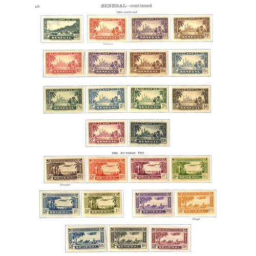 182 - FRENCH COLONIES (SENEGAL) with earlier issues incl. 1887 15 on 20c, some 1892 issues and 1900 to 50c... 