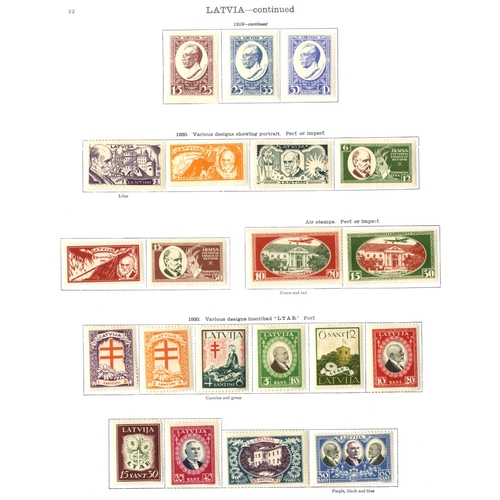 202 - LATVIA 1918-36 with ranges of the earlier issues then better sets incl. 1930 Memorial Fund, 1931 Ant... 