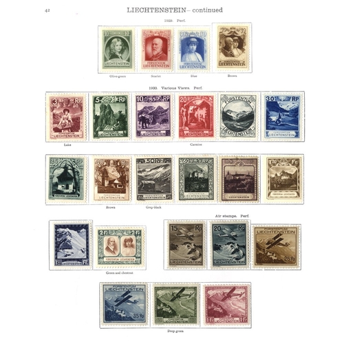 205 - LIECHTENSTEIN 1912-36 with SG.1/3, 1921 to 50r plus 1f, 1924 set and the scarce 1928 set to 5f. Also... 