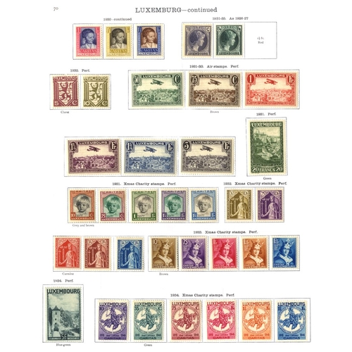 207 - LUXEMBOURG 1874-1935 a few earlier issues, then 1906 25c & 2½f noted, Charity and 1931-35 Welfare se... 