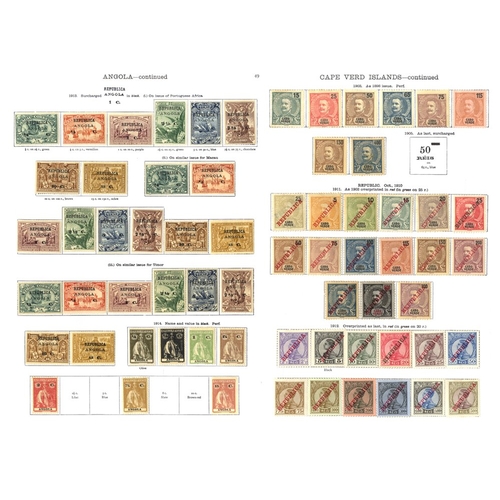 214 - PORTUGUESE COLONIES 1870-1934 Angola (181) with 1870/81 Crown issues, 1886 20r, 1902 Surcharges, ... 