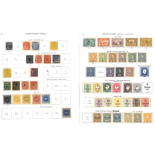 219 - PORTUGUESE COLONIES (PORTUGUESE INDIA) 1876-1933 with some of the scarce early types (typically mixe... 