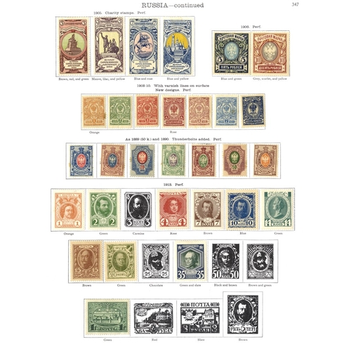 221 - RUSSIA 1864-1936 with 1864-66 to 10k (cheapest taken), 1883 35k & 70k and 1889 to 7r. Ranges from th... 