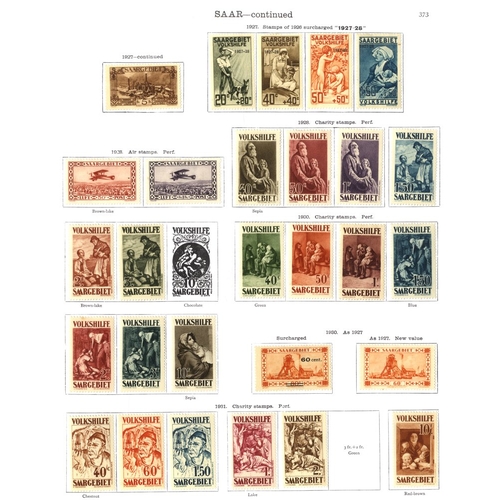 222 - SAAR 1920-34 with ranges incl. 1921 sets, 1931-32 Charity sets etc. (193).