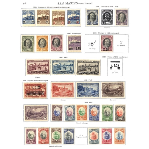 223 - SAN MARINO 1877-1936 attractive range with some earlier issues incl. the scarce 1877 30c brown (Cat.... 