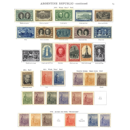 224 - SOUTH AMERICA - Argentina (252) with a few early issues, 1892 & 1899 (incl. 10p) and later defins, 1... 