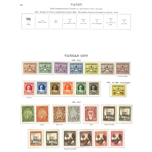 234 - VATICAN 1929-36 attractive range of stamps (49)  incl. 1933 Holy Year and set to 20L, 1934 SG.37 (Ca... 