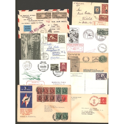 267 - AIRMAILS accumulation of 1920-50's covers & cards, commercial & philatelic, illustrated statiionery ... 