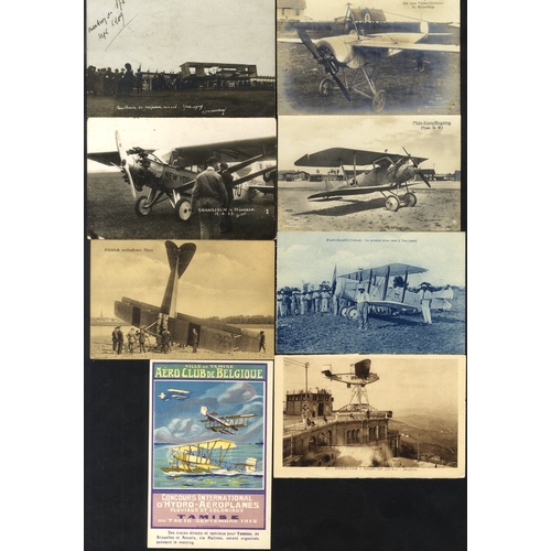 276 - AIRMAILS small selection of postcards with 1909 photo card of Paulhan 'Voisin' biplane, 1929 Chamber... 