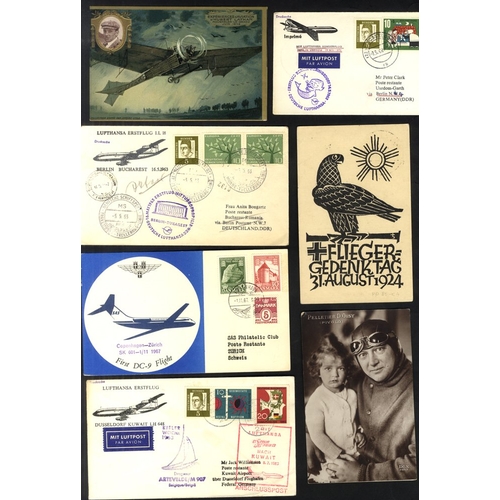 278 - AIRMAIL accumulation of mainly post-war commemorative flight covers but incl. two fine early PPC's (... 