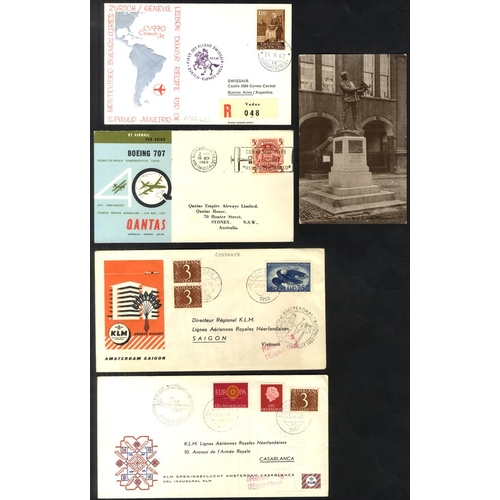 278 - AIRMAIL accumulation of mainly post-war commemorative flight covers but incl. two fine early PPC's (... 