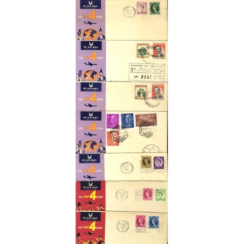 279 - BOAC bundle of attractive illustrated first flight covers, 1959-60 for Comet flights to Tokyo (9), J... 