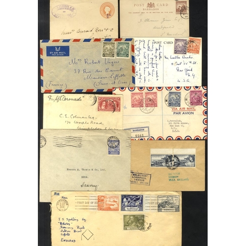 309 - 19th/20thC group of covers, PPC's & postal stationery, QV ½d Surcharges, early frankings with Diamon... 