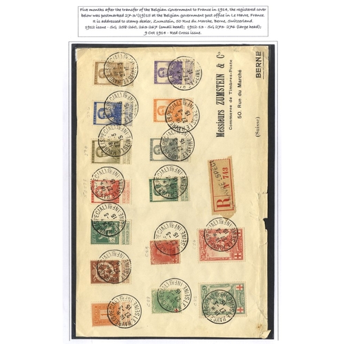 318 - 1894-c1920 M & U collection with Thematic content dedicated to WWI, incl. 1884-91 vals to 2fr (some ... 