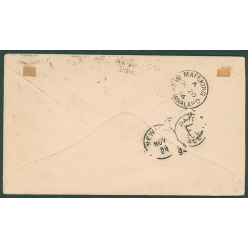 330 - 1894 (14 Oct) envelope to California, bearing 1891 2d strip of three and single clearly tied by 'MAC... 