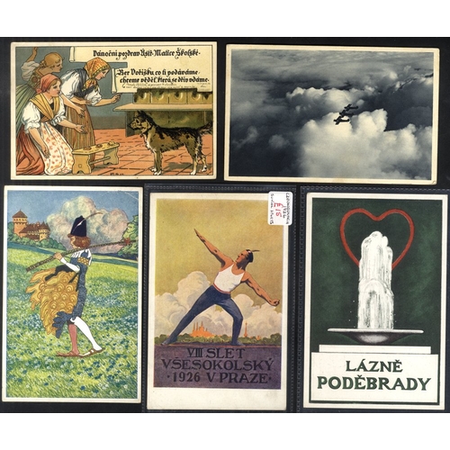 377 - Postcards c1910-20's mostly attractive coloured 'art' cards with many 'folk' or historic subjects, E... 