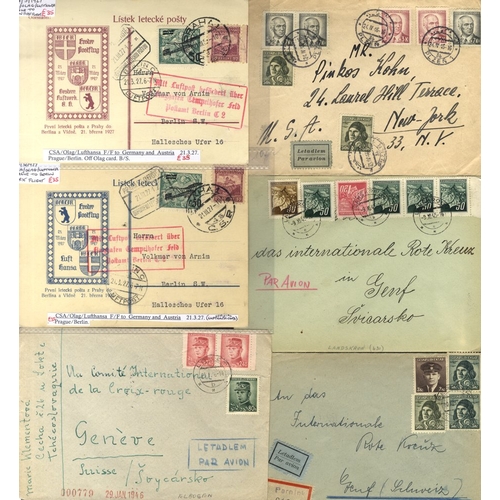 388 - Airmail covers - interesting lot of mainly 1930's flown covers, mostly commercial but attractive 192... 