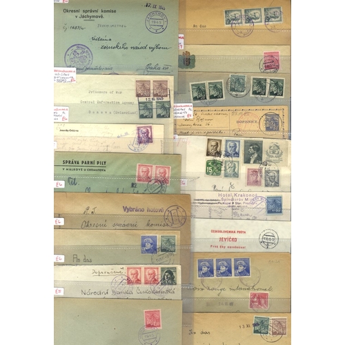 393 - 1945-46 covers & cards with a wide variety of provisional cancellations, incl. provisional registere... 