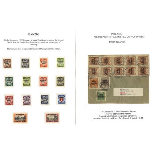 397 - Earlies to 1938 M & U collection written up on exhibition display leaves, incl. a few German stamps ... 