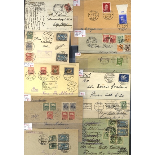 401 - c1911-41 commercial covers & cards with better frankings incl. registered, interesting variety of ra... 