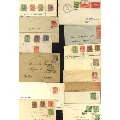 404 - 1896-1935 group of covers (17) + front incl. S. Georgia, GB used in Falklands, single & mixed franki... 