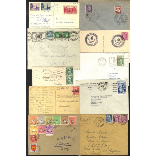 430 - 1940s post-war covers with a good variety of stamps, some with commem cancellations - interesting Ga... 