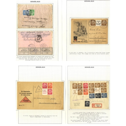 445 - Hindenburg issues: attractive range of covers (18) incl. registered, express, COD & airmail items al... 