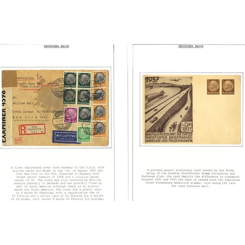 445 - Hindenburg issues: attractive range of covers (18) incl. registered, express, COD & airmail items al... 