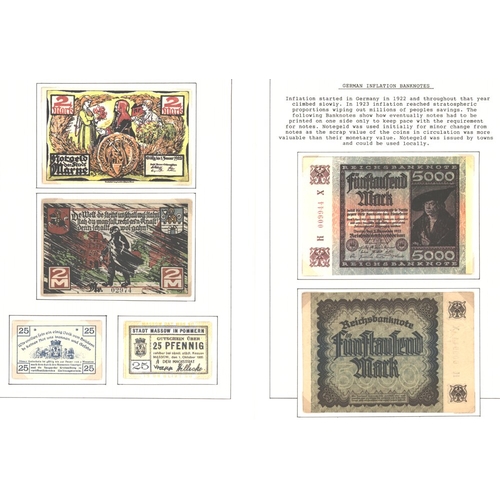 446 - Notgeld banknotes, well developed collection of different notes (84) with well executed photocopies ... 