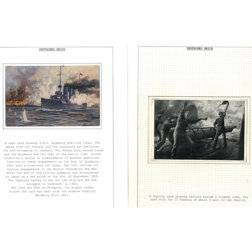 473 - NAVAL range of U/unused postcards incl. Boxer rebellion (2) & WWI 'action' types, some with naval or... 