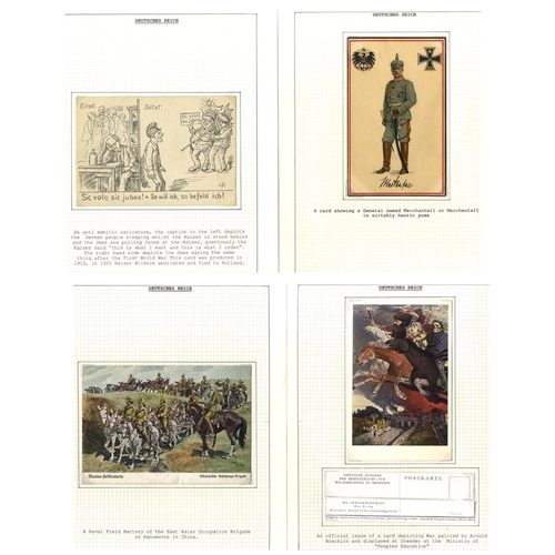 474 - WWI MILITARY range of postcards & covers, some with military c.d.s/cachets incl. propaganda & Welfar... 