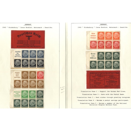 476 - BOOKLET PANES 1916-40 M range comprising 1916-20 10pf (6), 5pf (6), 5pf (2) + 10pf (4), SG.84f (Cat.... 