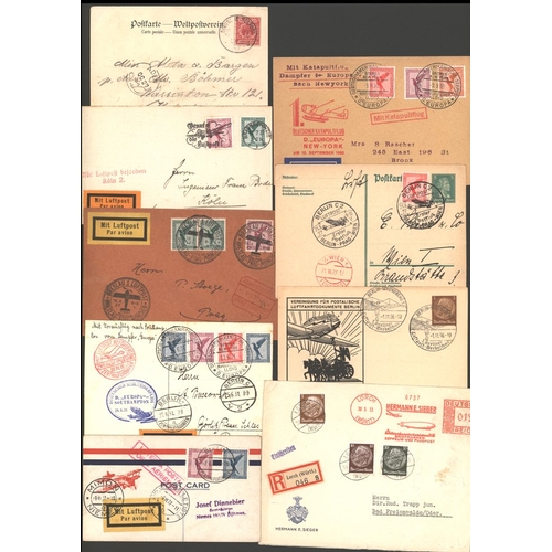 486 - 1927-37 SEEPOST COVERS (6) & AIRPOSTS (8) with a variety of frankings & cachets.