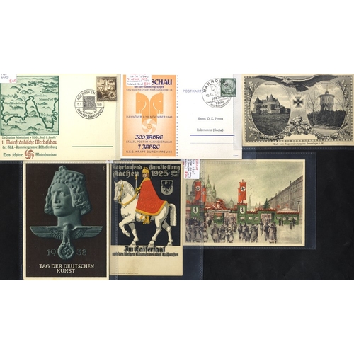 492 - THIRD REICH propaganda postcards miscellany - 1930s folk & festival subjects, town commemorations, W... 