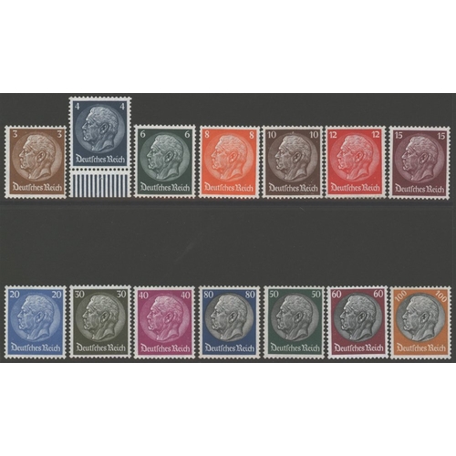 499 - 1933-41 Hindenburg set new values & colours wmk mesh UM set, SG.494A/509A (most signed Schlegel) Cat... 