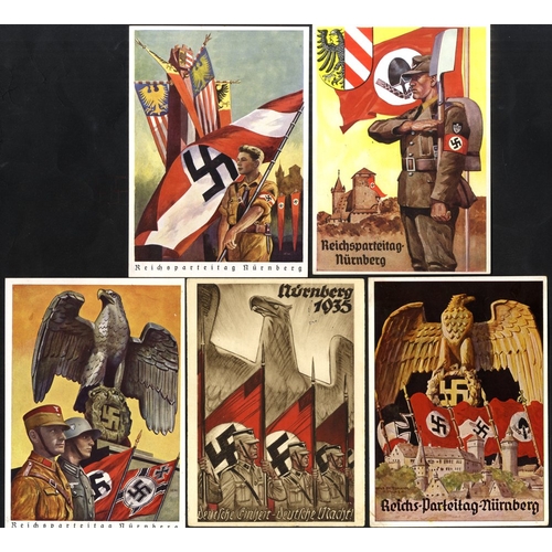 504 - 1934-44 collection dedicated to Nazi Party Rallies, written up on exhibition display leaves, predomi... 