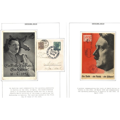 507 - AUSTRIA ANSCHLUSS 1938 covers & propaganda cards with special cancellations & slogan h/stamps, mixed... 