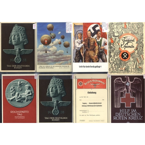 511 - THIRD REICH propaganda postcards miscellany - 1938 Munich Putsch card, 1937 Gordon Bennett Balloon R... 