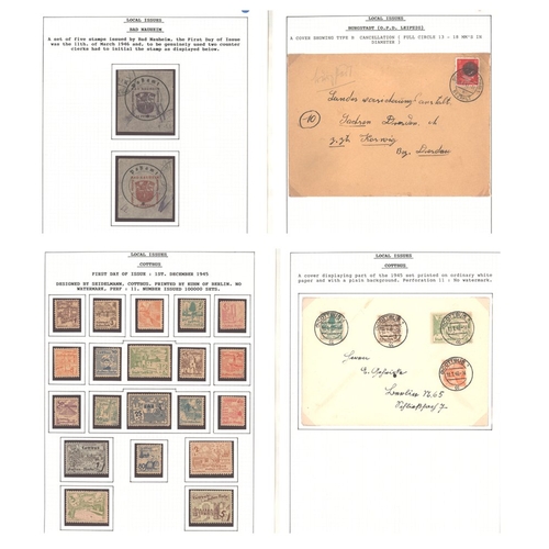 516 - 1945-46 LOCAL ISSUES extensive M & U collection on display leaves, mainly Soviet issues, arranged by... 