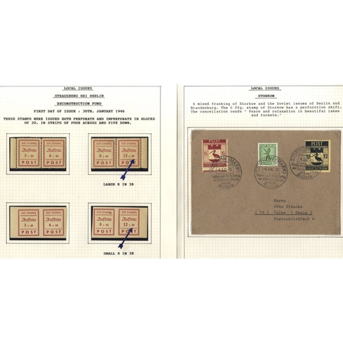 517 - 1945-46 LOCAL ISSUES extensive M & U collection on display leaves, mainly Soviet issues, arranged by... 