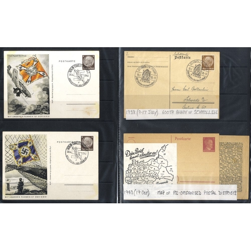 519 - THIRD REICH large collection/accumulation of M & U Illustrated postal stationery, commem pmk covers,... 