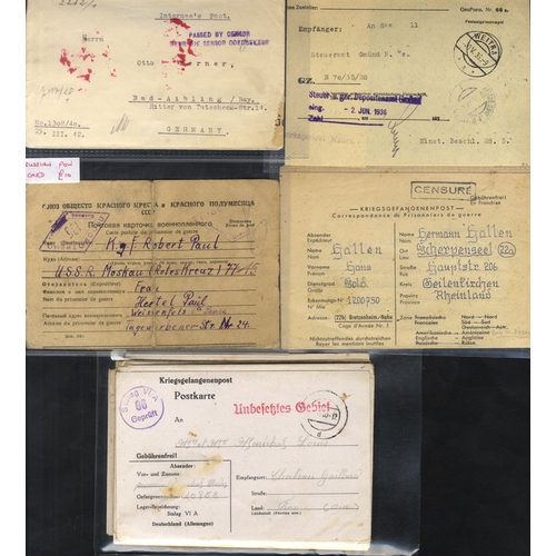 522 - WWII German POW camps - bundle of printed letter sheets/cards, mainly to France, from a variety of S... 